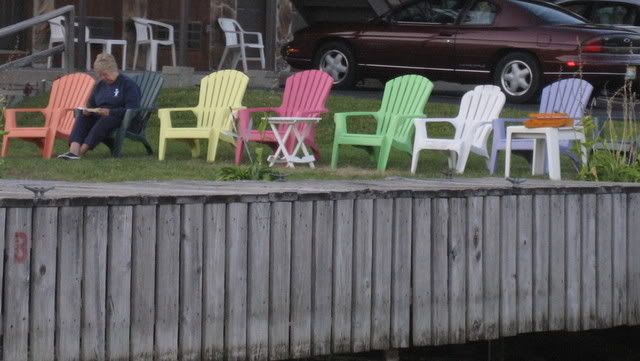 colorfulAdirondackChairs.jpg Sitting On The Dock Of The Bay image by grandchicken