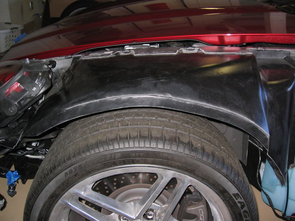 One way to fill the Widebody front fender gap CorvetteForum