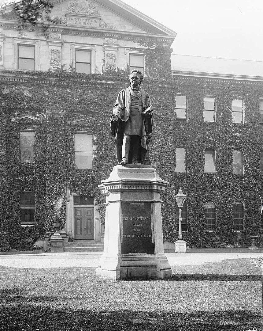 Ryerson_monument_in_front_of_Normal_School_building.jpg