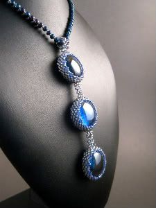 Blue Bezel Necklace