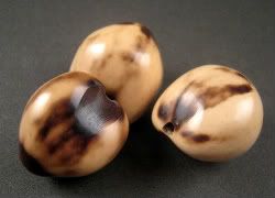 Heart Shaped Nut Beads
