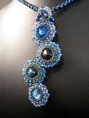 Blue Rivoli Pendant Necklace