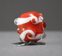 Bloody Mary Twist Lampwork Bead