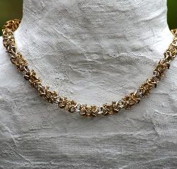Gold Chainmaille Necklace - SilverLinedDesigns