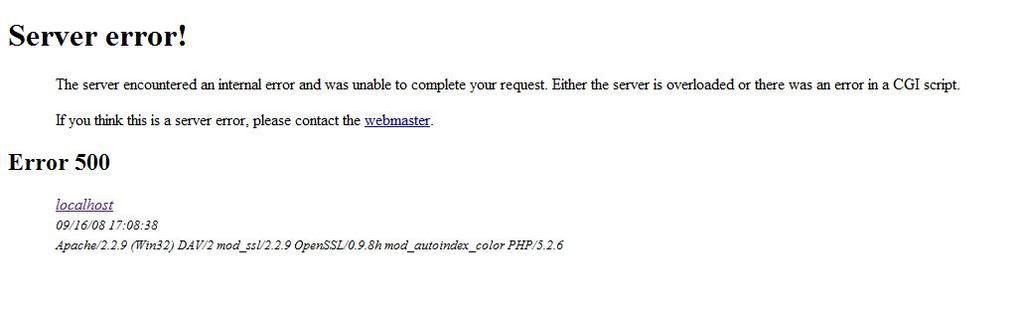 500 error