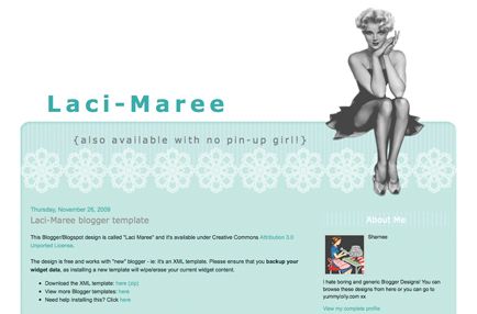 WITH PIN-UP GIRL: click for a live preview. To download the xml template: 
