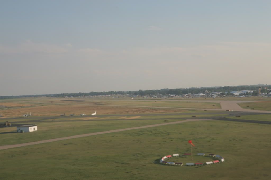 The approach to the airfield at Oshkosh
