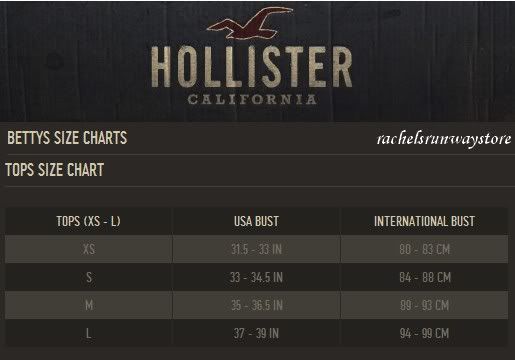 Hollister Bettys Jeans Size Chart