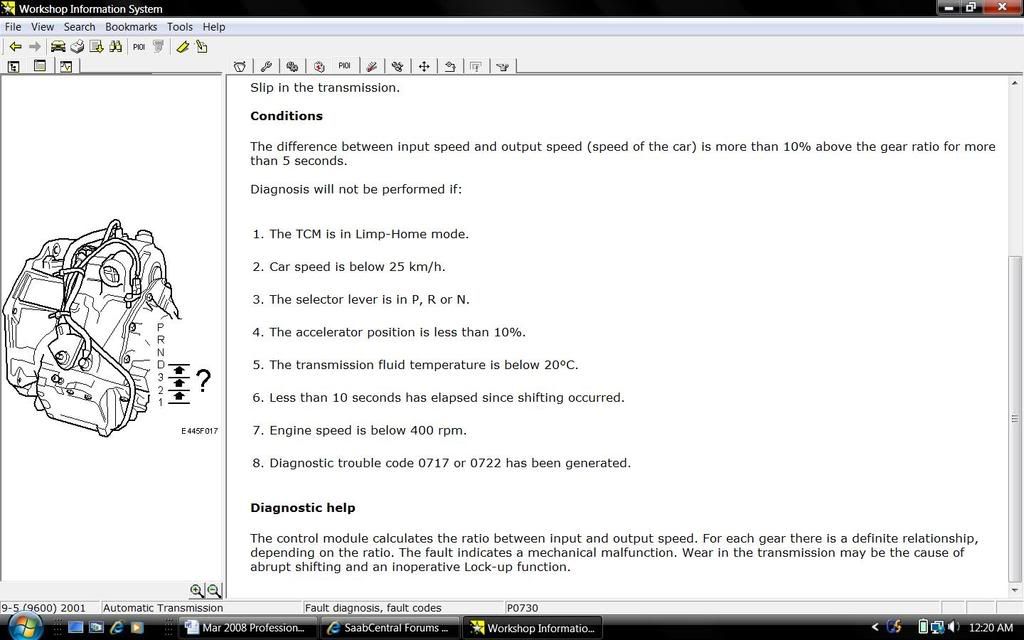 Stalling and Transmission fault code P0730 SaabCentral Forums