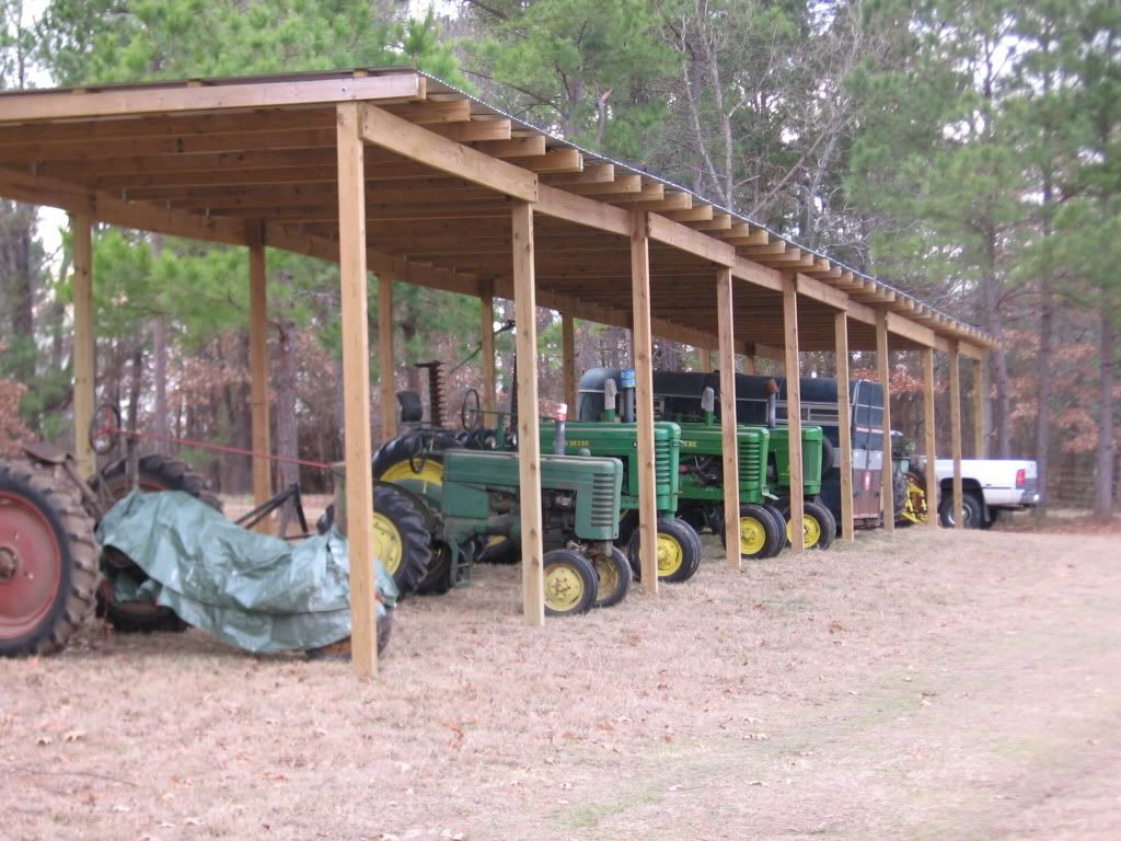 ... the tractor shed attached to the shop for service and maintenance