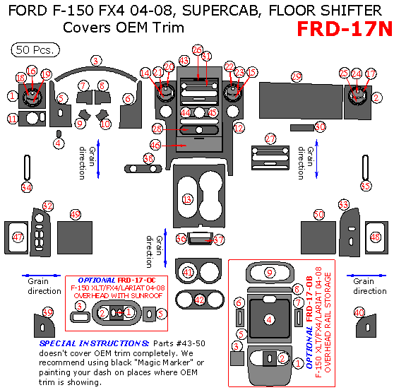 Ford F150 FX4 Wow Dash Trim Kit