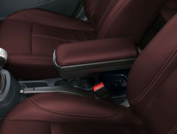 2011 Ford Fiesta Plum Red Armrest