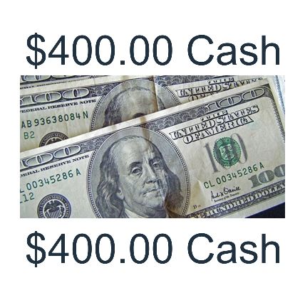 Enter to win $400.00 Cash - ends 03/14/13