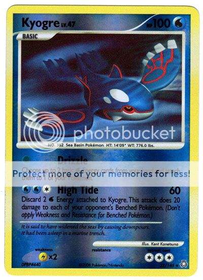 Kyogre Rev Rare Pokemon Card Legends Awakened 32/146  