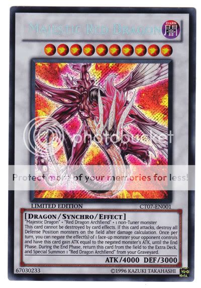 Majestic Red Dragon Yugioh Card Secret Rare CT07 EN001  