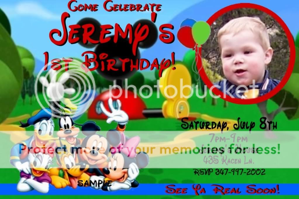 MINNIE   MICKEY MOUSE CLUBHOUSE Birthday Invitations  
